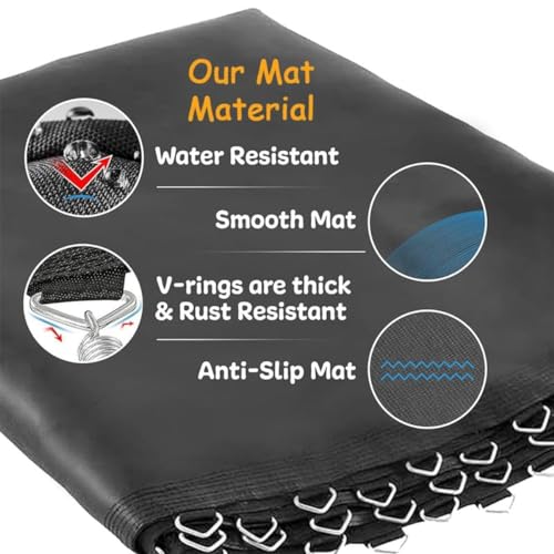 Image of Shopster Replacement Jumping Heavy Duty Mat for 14ft Trampolines Round Frame, Perfect Bounce, Fits Most Brands and Models │ Outdoor Fun (for 88 Springs)