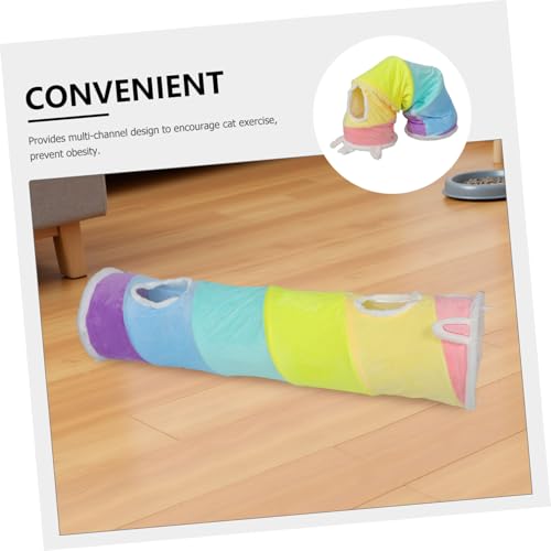 Túnel para gatos de interior Yardwe con papel arrugado interactivo 4