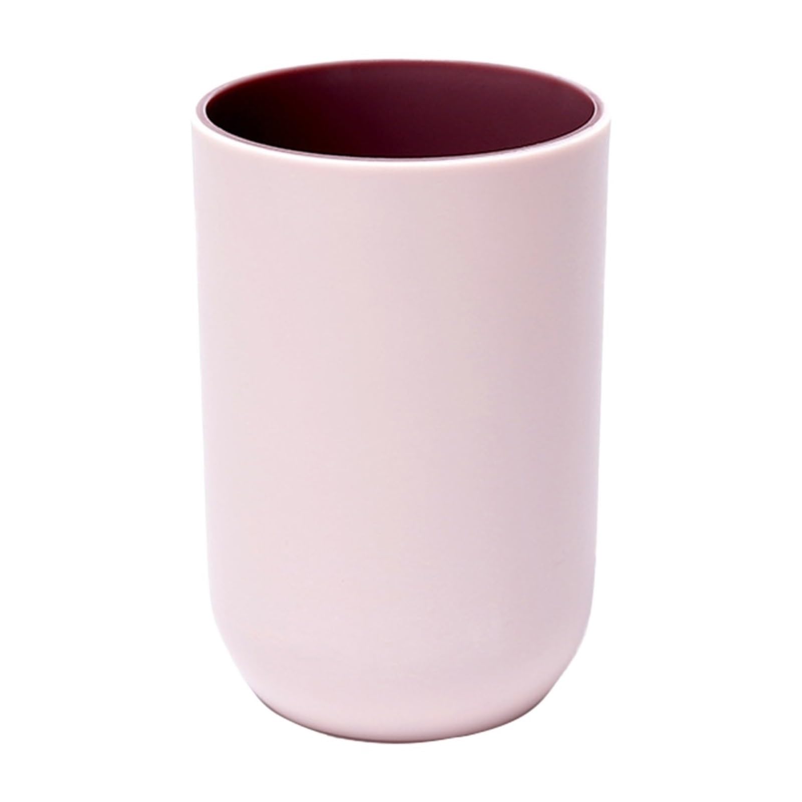 4Pcs Reusable Drinking Cup Plastic Toothbrush Cups Bathroom Paper Towels Holder For Travel And Camping(Pink)
