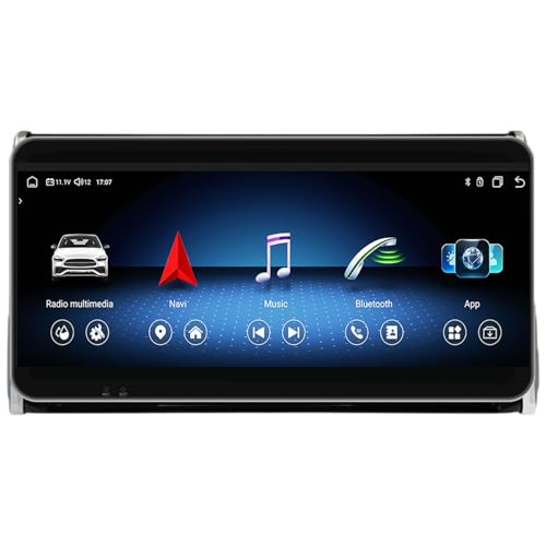 10.33 Pulgadas Doble DIN Android 15 Radio de Coche para Toyota RAV4 XA50 2018-2020 con CarPlay Cámara de Respaldo Controles del Volante Bluetooth GPS Navi Enlace al Espejo(C4(8G+128G))