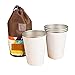 Incdnn Juego de 4 vasos de acero inoxidable para camping, con bolsa de malla, para viajes, picnic, agua, café, jarra de cerveza, leche o café