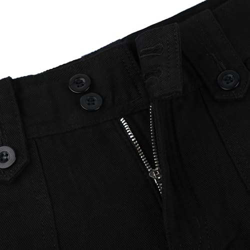 Womens Straight Wide Leg Cargo Jeans Vintage Flap Pocket Cargo Pants Baggy Y2k Pants4