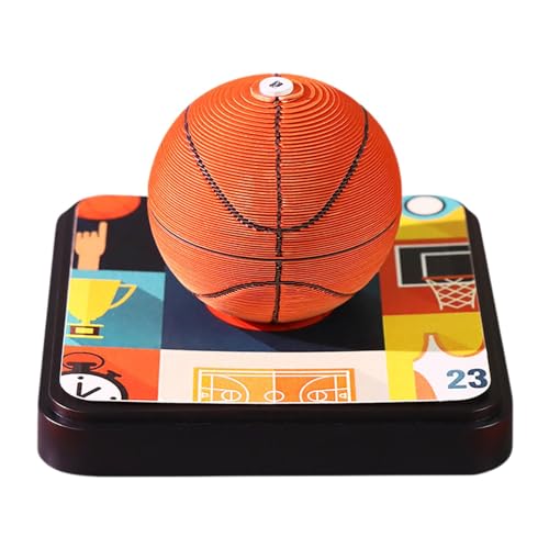 Calendrier de bureau 2025 basket et foot en sculpture papier pour fan de sport