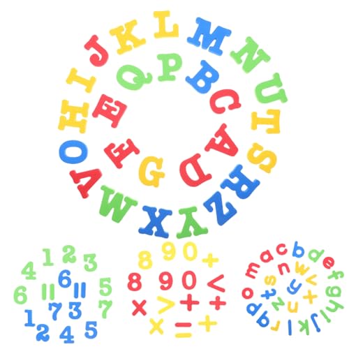 NAMOARLY Alphanumeric Fridge Magnets Set 84pcs Alphabet Numbers Symbols Cartoon Sticker for Home School