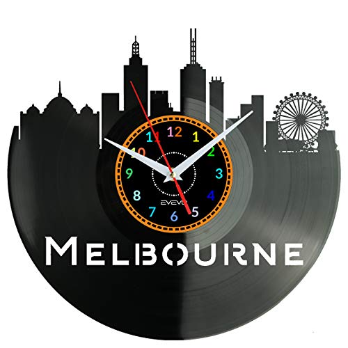 Melbourne Horloge Murale en Vinyle Décorative Moderne Modèle W1010 - 2