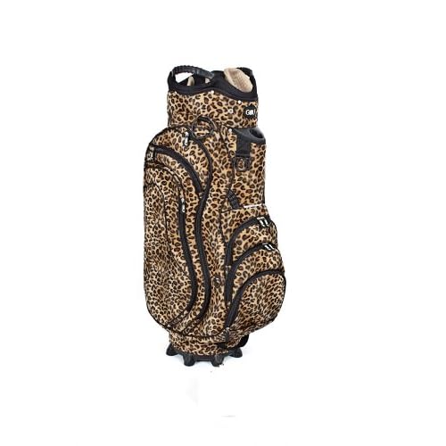 Golf36 Golfbag / Cartbag, Leopardenmuster (Leobag), schwarz/braun, Leoparden-Optik , 100-AB90LEOBR
