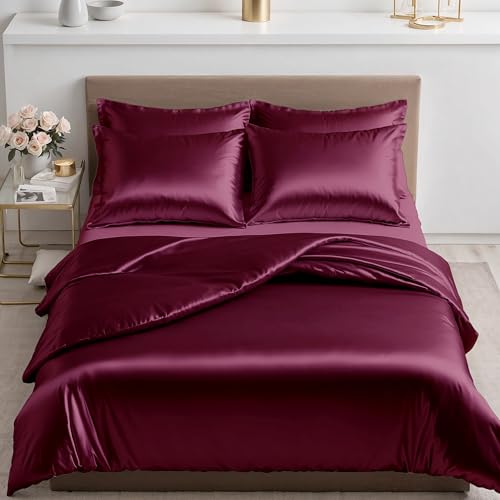 Cozyor Satin Bettwäsche 200x200 extra dick und weich mit robustem...