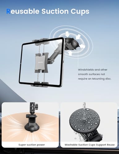 Support tablette voiture télescopique orientable 360 pour pare-brise - 5