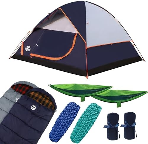 Northroad 9PCS Camping Tent Kit, Including 1 2/3 Person Dome Tent...