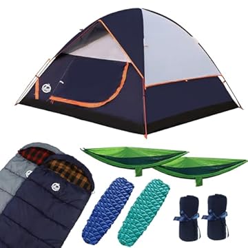 tents with sleeping bags