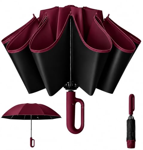 Image of Owme UV Umbrella for Women, Mini Folding Portable 3-Fold Umbrellas | Manually Open & Close for Rain and Sun Protection, Anti-Slip Handle | Windproof Umbrlla | Chata for Rain for Men