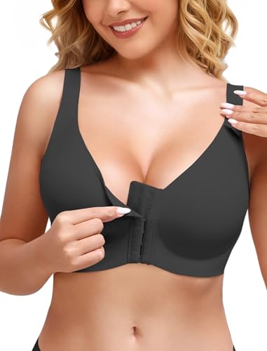 PoseFree Front Closure Bras That Cover Side and Back...