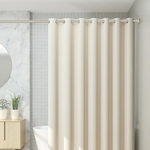 image for CorkLatta Brushed Nickel Shower Curtain Rod 31 to 80 Inch,1 Inch Diame