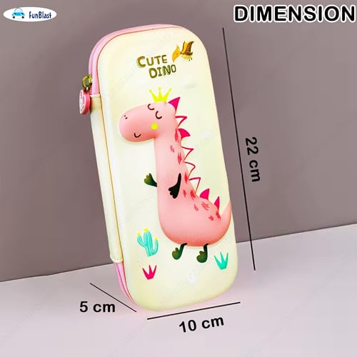 Image of FunBlast Multipurpose Zipper Stylish Large Capacity 3D Embossed Pencil Case for Girls, Hardtop EVA Pen & Pencil Pouch Bag Case for School Supplies for Kids, Mermaid Pouch for Girls
