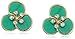 Produktbild Anne Klein Turquoise Flower Gold Tone Button Clip-On Earrings