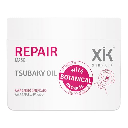Grupo Almagro Mascarilla Reparadora 500ml – Tratamiento intensivo para cabello seco o dañado con Aceite de Tsubaki – Sin Sulfatos, Siliconas ni Parabenos, Vegana – Nutre, Fortalece y Da Brillo al pelo
