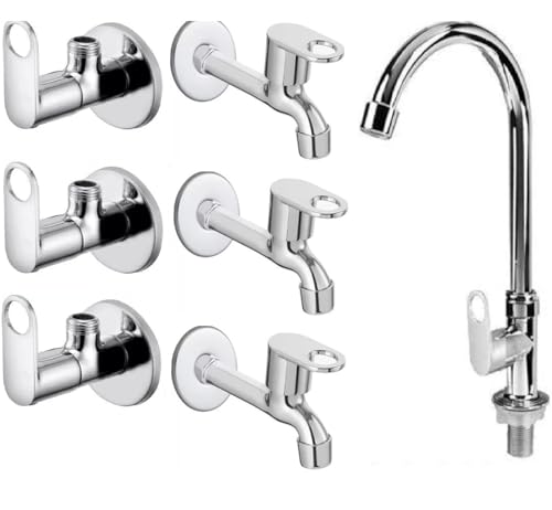 Image of SS 360 Degree Moving,Chrome Finish Swan Neck taps for Sink /washbasin Long Body&Angle Tab Bathroom Tap Foam Flow with Fall Flange Bib Tap Faucet