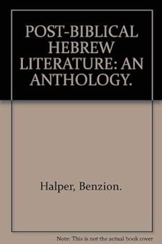 Hardcover Post Biblical Hebrew Literature, an Anthology Book