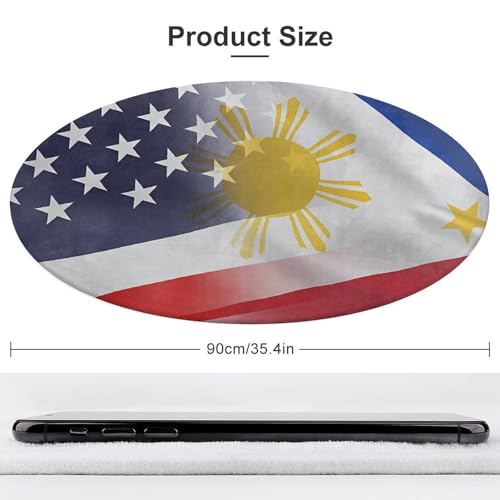 Tapete de terciopelo suave antideslizante lavable bandera Filipinas EE. UU. 4