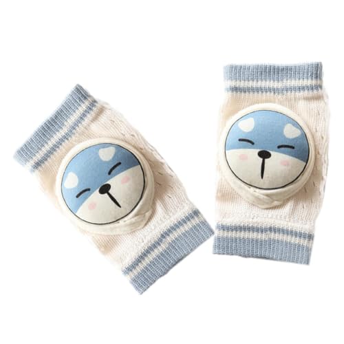 CATIEBYE 1Pair Fall Elbow Pads and Knee Protectors for Crawling and Walking Breathable Mesh Design Dog Pattern