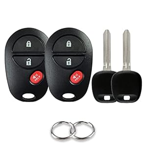 Key Fob Replacement Keyless Entry Car Key for 2007-2016 Toyota Tundra/ 2005-2016 Sienna/Sequoia/Tacoma GQ43VT20T (2 Pack)