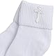 Booulfi Weiße Socken für Jungen 2 Paare mit Kreuzstickerei, 0 bis 6 Monate oder 6 bis 12 Monate