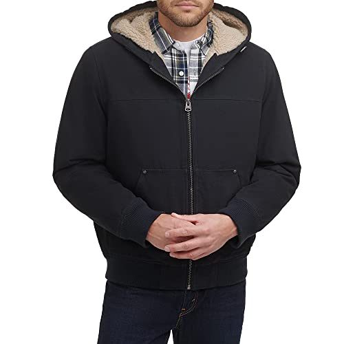 Image of Levi's Men's Workwear Cotton Canvas Hooded Bomber Jacket