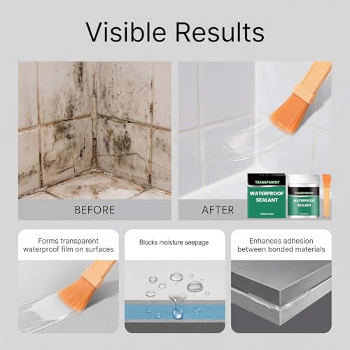 Invisible Waterproof Sealant adhesivo transparente 2 piezas miniatura 4