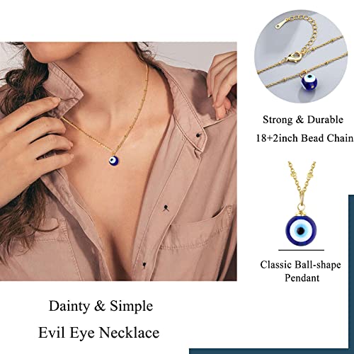 Ungent Them Gold Evil Eye Necklace For Women Blue Third Eye Nazar Amulet Mal De Ojo Turco Kabbalah Protection Necklaces Lucky Jewelry For Women Girls #TOP1