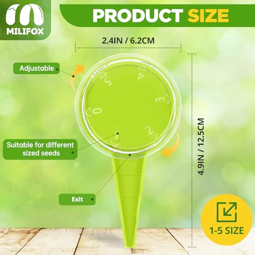 Dispensador de semillas ajustable 2 unidades plástico miniatura 2