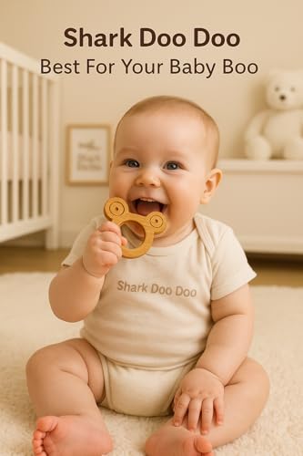 Image of Shark Doo Doo Neem Wood Baby Teether (Mickey Mouse) | Organic & Handcrafted | Chemical-Free, Antibacterial Teething Toy for Babies