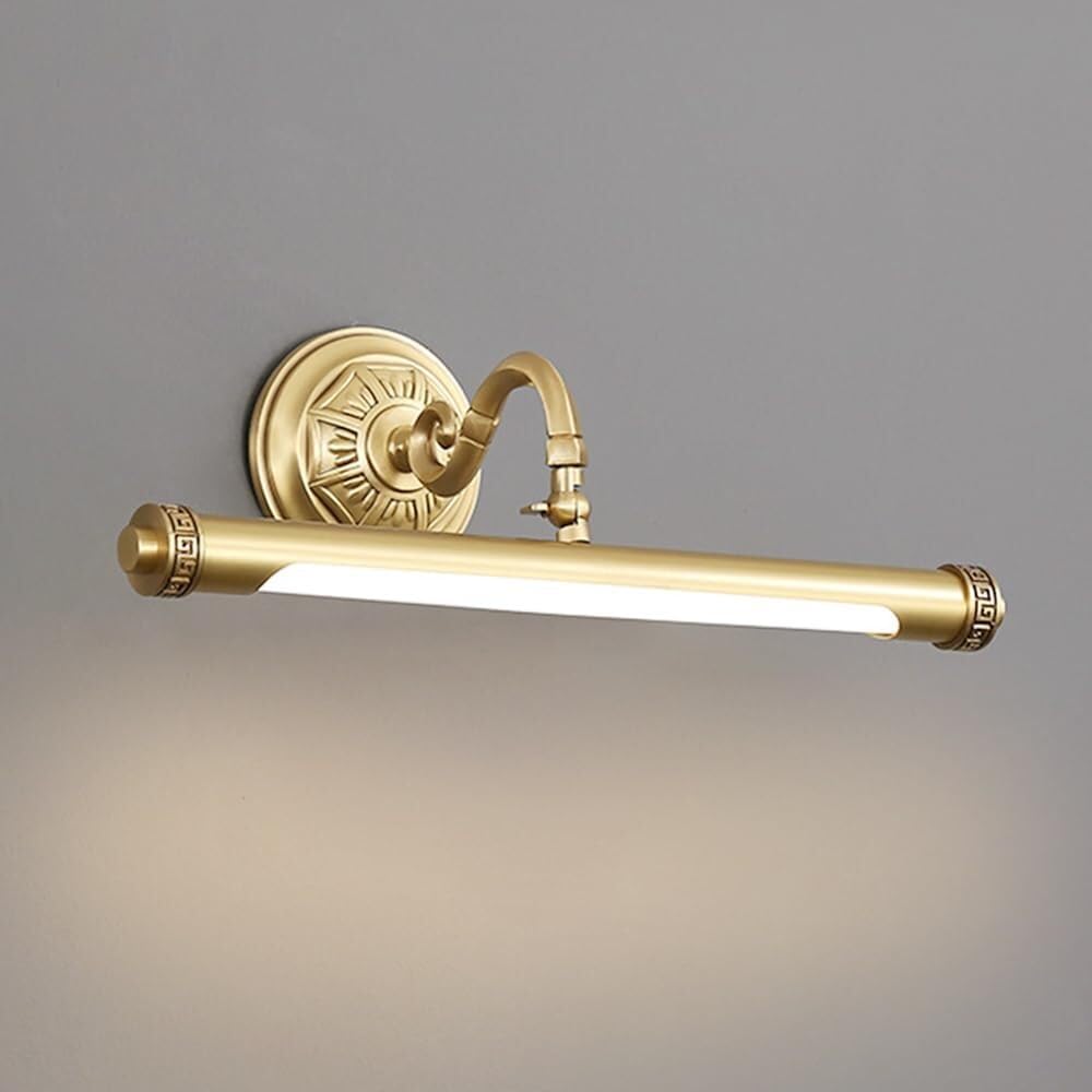 BKSXSOP Adjustable LED Bathroom Light Fixture, Brushed Brass Vanity Wall Lamp for Mirror, Modern Lighting Bedroom, Living Room, Hallway, Dining Stairs, Porch