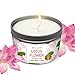 MAGNIFICENT 101 Lotus Flower Aromatherapy Candle for Life Blossom and New Beginnings, Banishes Negative Energy I Purification and Chakra Healing - Natural Soy Wax Tin Candle for Aromatherapy 6oz