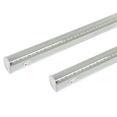 AOMEX Luce sottopensile cucina 30CM 8W luce Bianco Caldo 3000K 800 Lumen Lampada sottopensile Barra led per Cucina,Bagno,Armadio,Specchio IP20 (Bianco Caldo-3000K, 2 Pack)