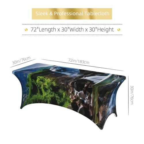 Nappe extensible ajustée et lavable pour table de buffet infroissable - 7