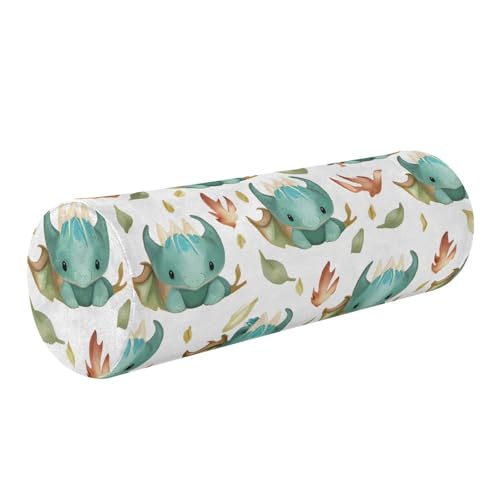 CEBUGI Baby Dragon Neck Pillow for Pain Relief Sleeping | Cervical Neck Roll Memory Foam Pillow| Bolster Pillow for Bed, Legs and Back