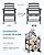 SERWALL Modern Patio Dining Set, 5-Piece Rectangular HDPE Dining Table with Umbrella Hole & 4 Chairs, Grey