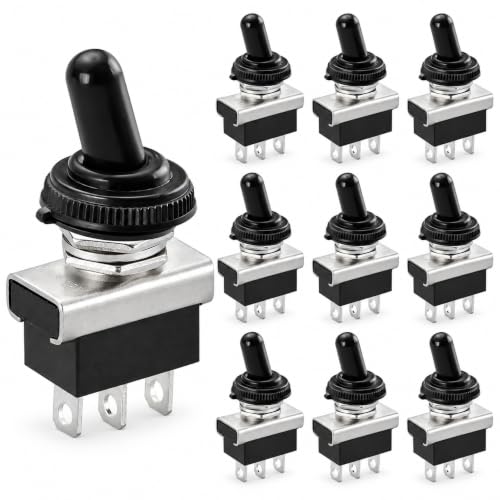 Interruptor de palanca SPST ON/OFF/ON 3 pin, 10 Unidades