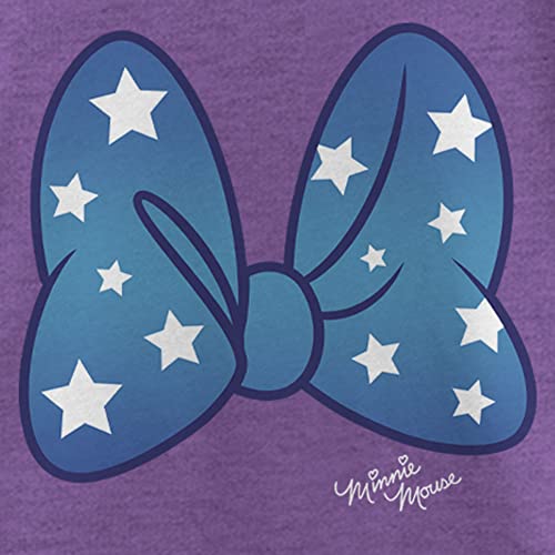 Disney Characters Minnie Stars Bow Girl's Heather Crew Tee2