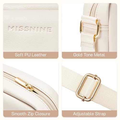 Image of Missnine Small Crossbody Purse Women Quilted Crossbody Bags Soft Leather Shoulder Handbags with Adjustable Strap