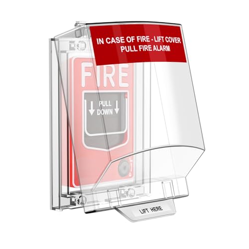 Zipcase Fire Alarm Pull Station Cover Durable Protective Guard to Prevent Accidental Trigger Physical Damage Dust and Debris Easy to Install Enclosure