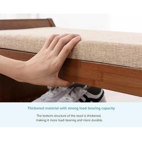 Tabouret en bois massif américain chic et assise souple de 80 cm - 7