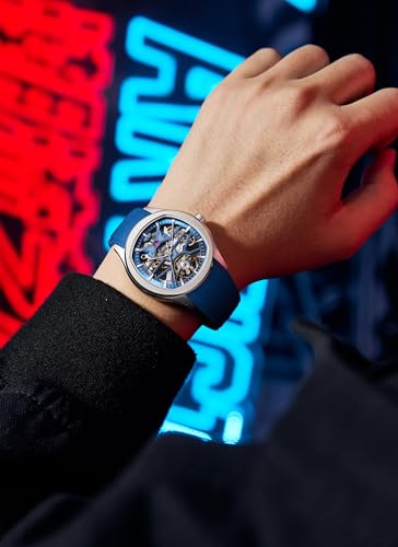 Image of ALIX AL2924 Automatic Mechanical Wrist Skeleton Stainless Steel Band Waterproof Luminous Analog Watches