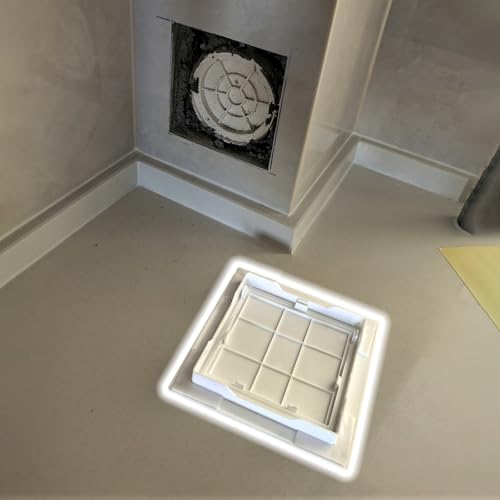 Universal-Kunststoff-Zugangstürverkleidung, 100 x 100 mm, 150 x 150 mm, 200 x 200 mm, 300 x 300 mm, wasserdicht, Unterputzmontage, Wand-/Decken-Inspektionsabdeckung für Brandschutz (190 x 190 mm)