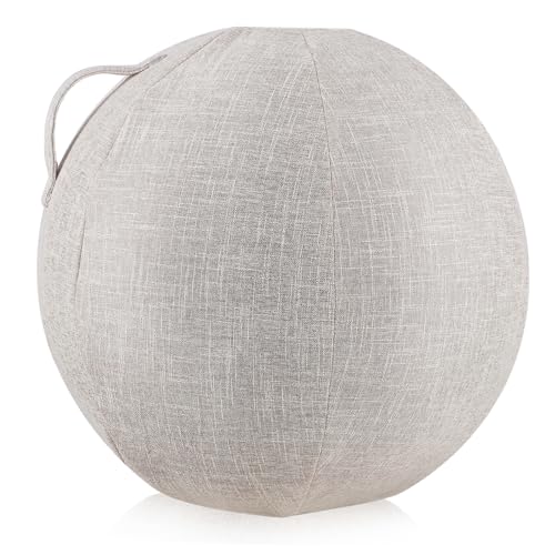 Abaodam Yoga Balls Protective Cover Washable Cotton and Linen Case Static Sleeve for Non Slip Exercise Ball Protection for Home Workouts