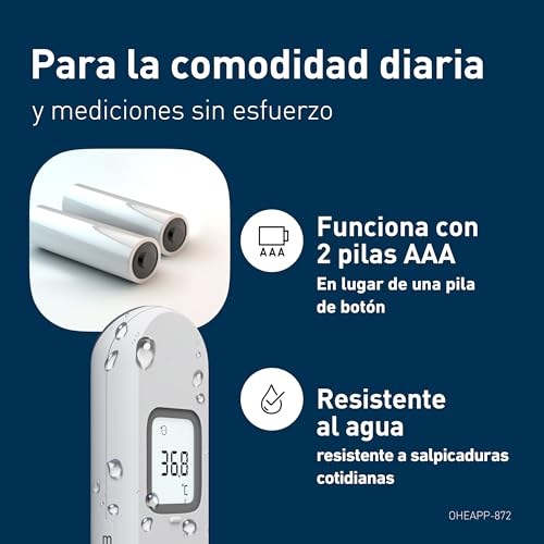 OMRON Gentle Temp 730 Termómetro digital sin contacto – Termómetro infrarrojos para frente y líquidos, termómetro oído bebé rápido y preciso con memoria - imagen 7