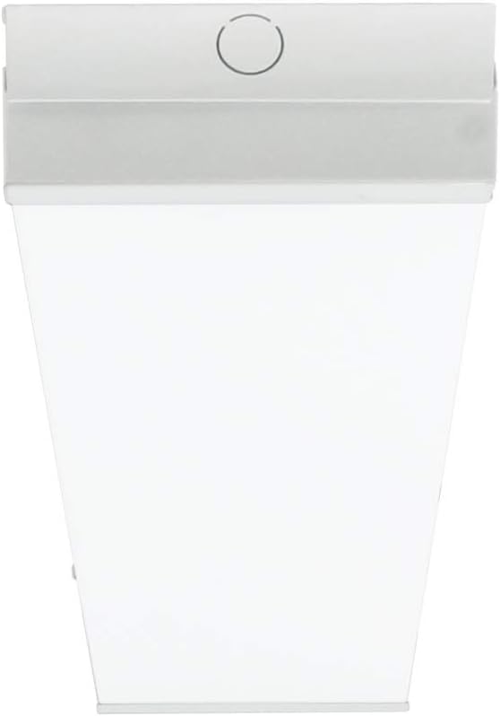 NICOR Lighting WPR-20-UNV-3K-WH 24 in. Dimmable LED Wraparound Light in 3000K with White Trim, Black
