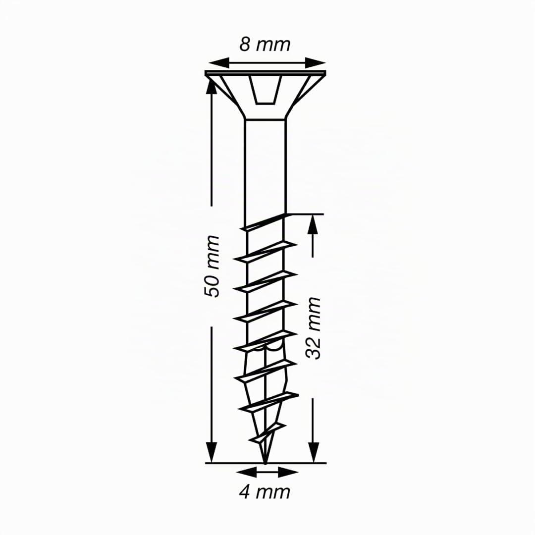 SPAX Vis universelle 4 x 50 mm, 360 pièces - Vis à bois, filetage partiel, tête fraisée, T-STAR plus T20, pointe 4CUT, revêtement WIROX - 8000000276804