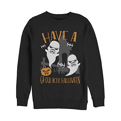 Star Wars Men's Licensed Goulactic Halloween Crew Fleece, black, large