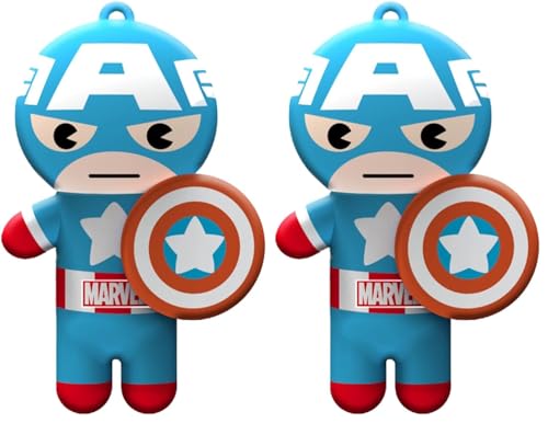 Lip Smacker Marvel Collection, Bálsamo Labial Sabor Capitán América para Niños, con Llavero, Hidrata y Refresca, Pack de Blíster Individual (Paquete de 2)